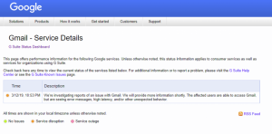 Gmail is Down! and other mobile services were affected. Gmail is Down! and other mobile services were affected.